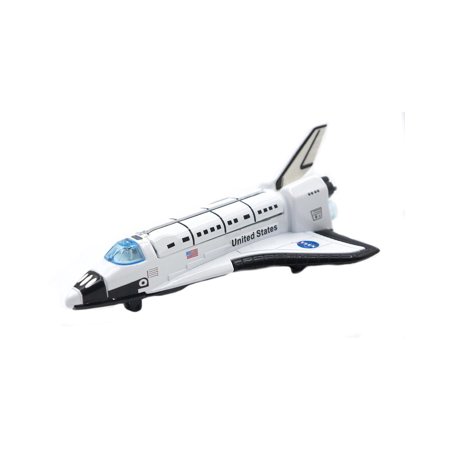 Planes Diecast Metal Space Shuttle with Pull Back and Go Action., Space Shuttle, Size: 8, Barry Owen