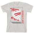 thumbnail image 1 of Planes Dream Big Youth Oatmeal Heather Short Sleeve Crew Neck Tee-Medium, 1 of 3