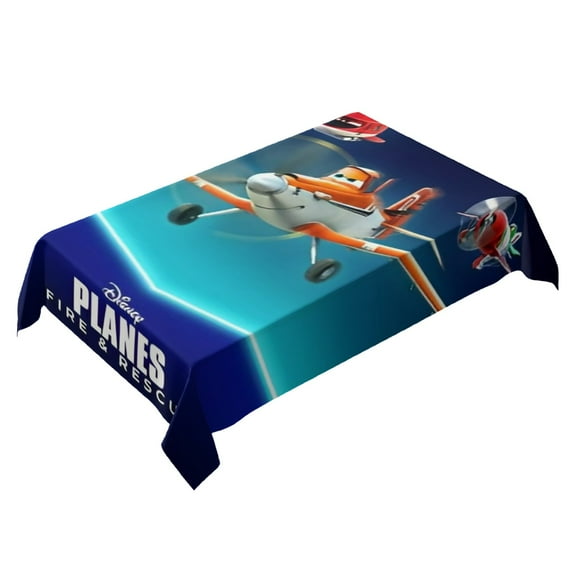 Planes Fire And Rescue Themed Square Tablecloth 54 * 72 Inches Durable Stylish