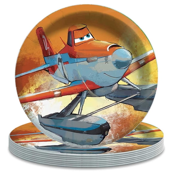 Planes Fire and Rescue Themed Birthday Disposable Tableware - 7 Inch Paper Plates Party Supply Decorations