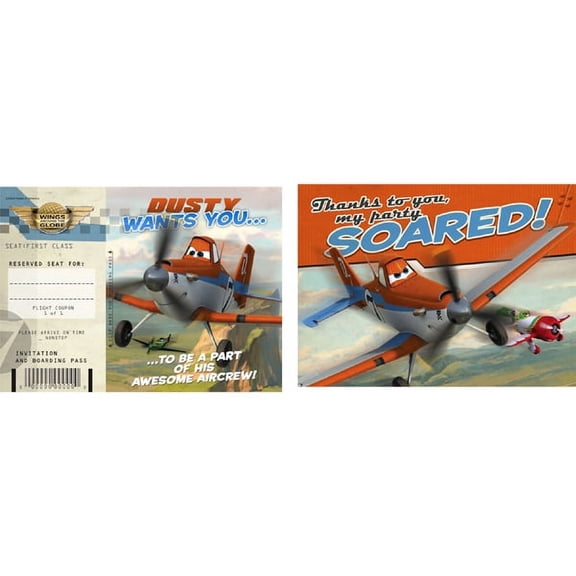 Disney Planes Invitations and Thank You Notes w/ Envelopes (8ct ea.)