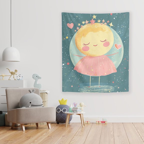 Planet Aphrodite Wall Tapestry by Dancing Littles Jungle