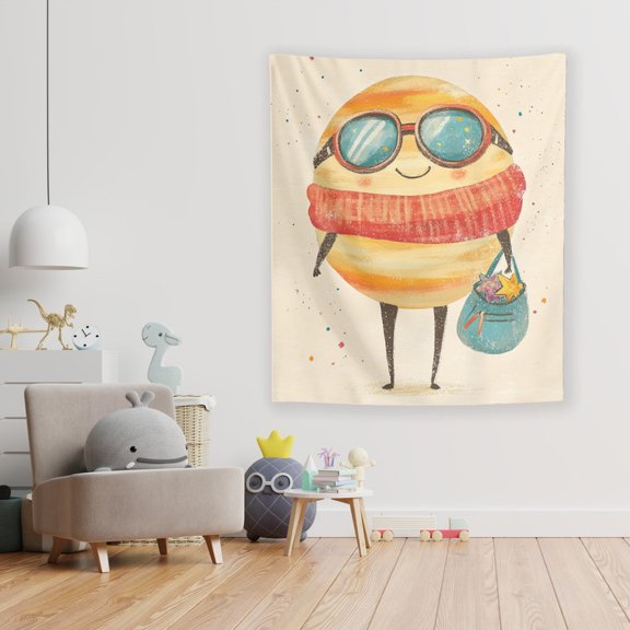 Planet Apollo Wall Tapestry by Dancing Littles Jungle