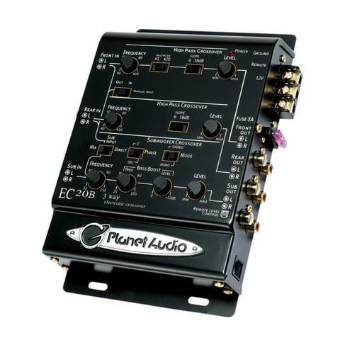 Planet Audio EC20B Car Electronic Crossover – 3 Way, Pre-amp, Fine Tune Your High-Mid-Low Range Speaker Frequencies, Equalizer, DPS Audio Processor, Remote Subwoofer Control