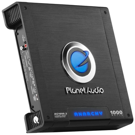 Planet Audio AC1000.2 Low and High Level Inputs Vehicle Audio Amplifier, 6.05 lbs