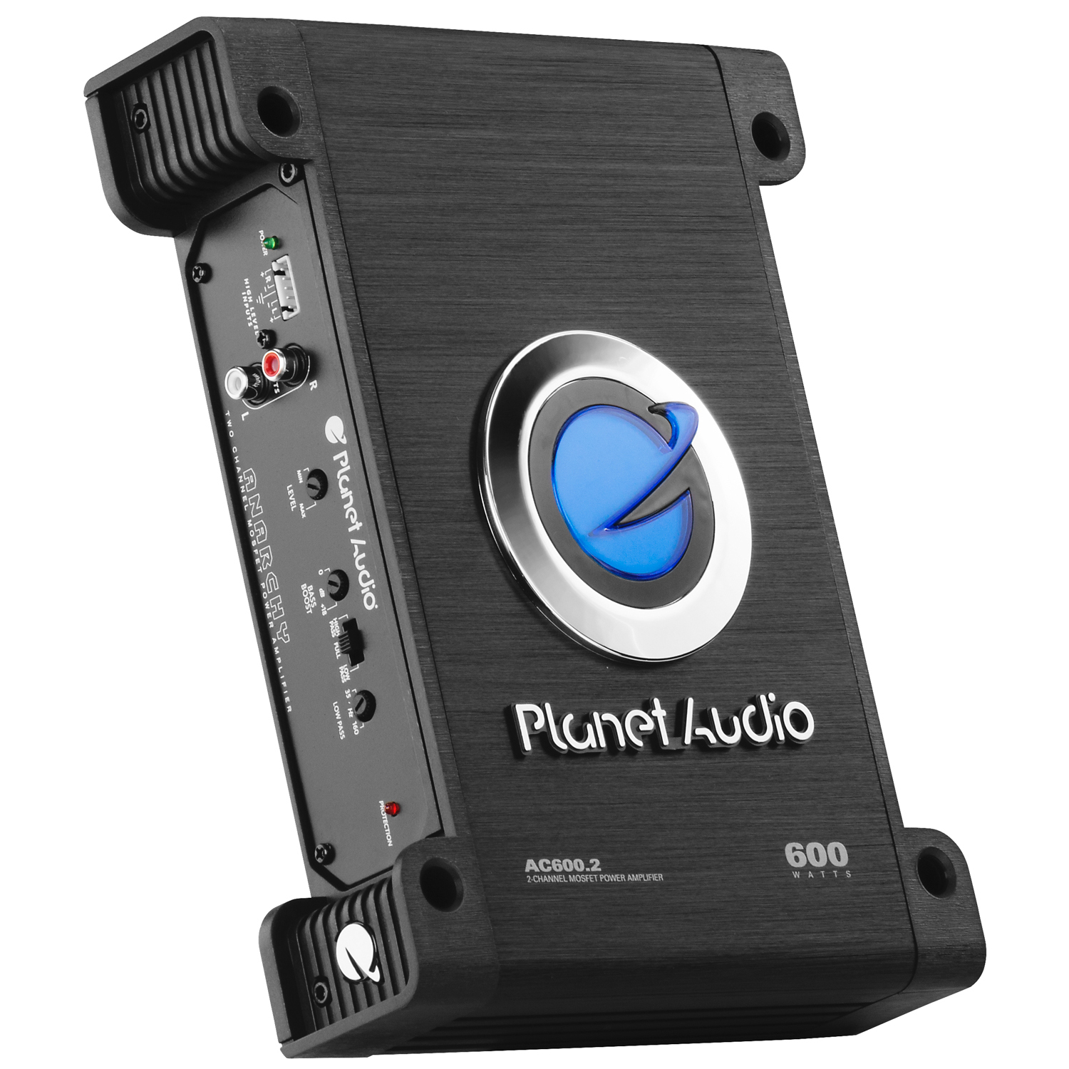 Planet Audio AC600.2 Anarchy Series Car Audio Amplifier - 600 High Output, 2 Channel, Class A/B, High/Low Level Inputs, High/Low Pass Crossover, Bridgeable, Full Range, For Stereo and Subwoofer - image 1 of 9