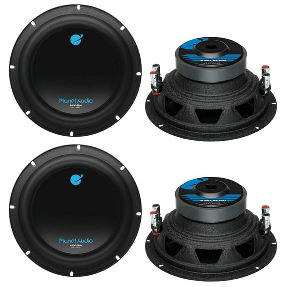 Planet Audio AC8D 8" 4800 Watt Car Subwoofers Power Sub Woofer DVC 4 Ohm, 4 Pack