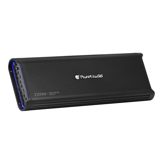 Planet Audio MB2200.5D 5-Channel Car Amplifier, 2200 High Output, Class D, Full Range, MOSFET Power Supply, Low or High Level Input, Compact Design
