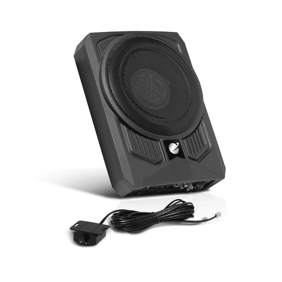 Planet Audio P10AW 10 Inch Under Seat Powered Car Audio Subwoofer - 1000 Watts Max, Low Profile, Built in Amplifier, For Truck, Boxes and Enclosures, Remote Subwoofer Control