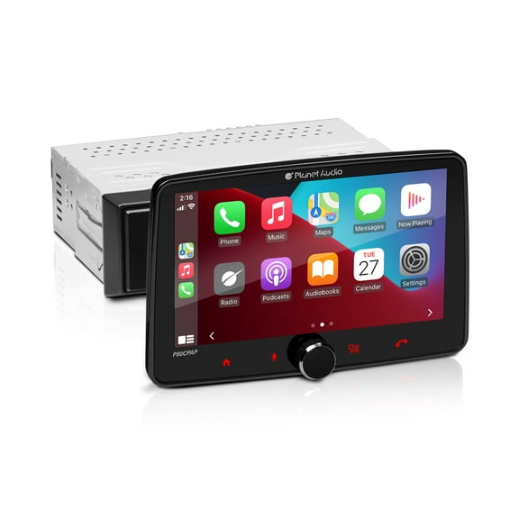 Planet Audio P80CPAP Single Din Car Stereo System, Apple CarPlay, Android Auto