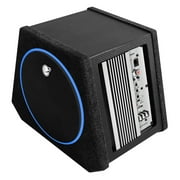 حزمة مضخم صوت ومكبر صوت للسيارة Planet Audio PAB80 مقاس 8 بوصات مدعومة بمضخم صوت مدمج ومبرد سلبي وجهاز تحكم عن بعد في مضخم الصوت للشاحنات والصناديق والمرفقات