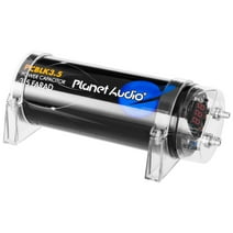 Planet Audio PCBLK3.5 Digital 3.5 Farad Car Capacitor Cap LED+8 Ga Amplifier Kit