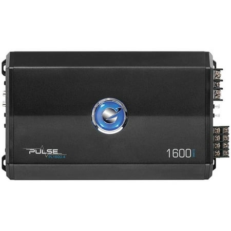 Planet Audio 1600 watt Pulse Series 4-Channel Mosfet Class AB amp, Black