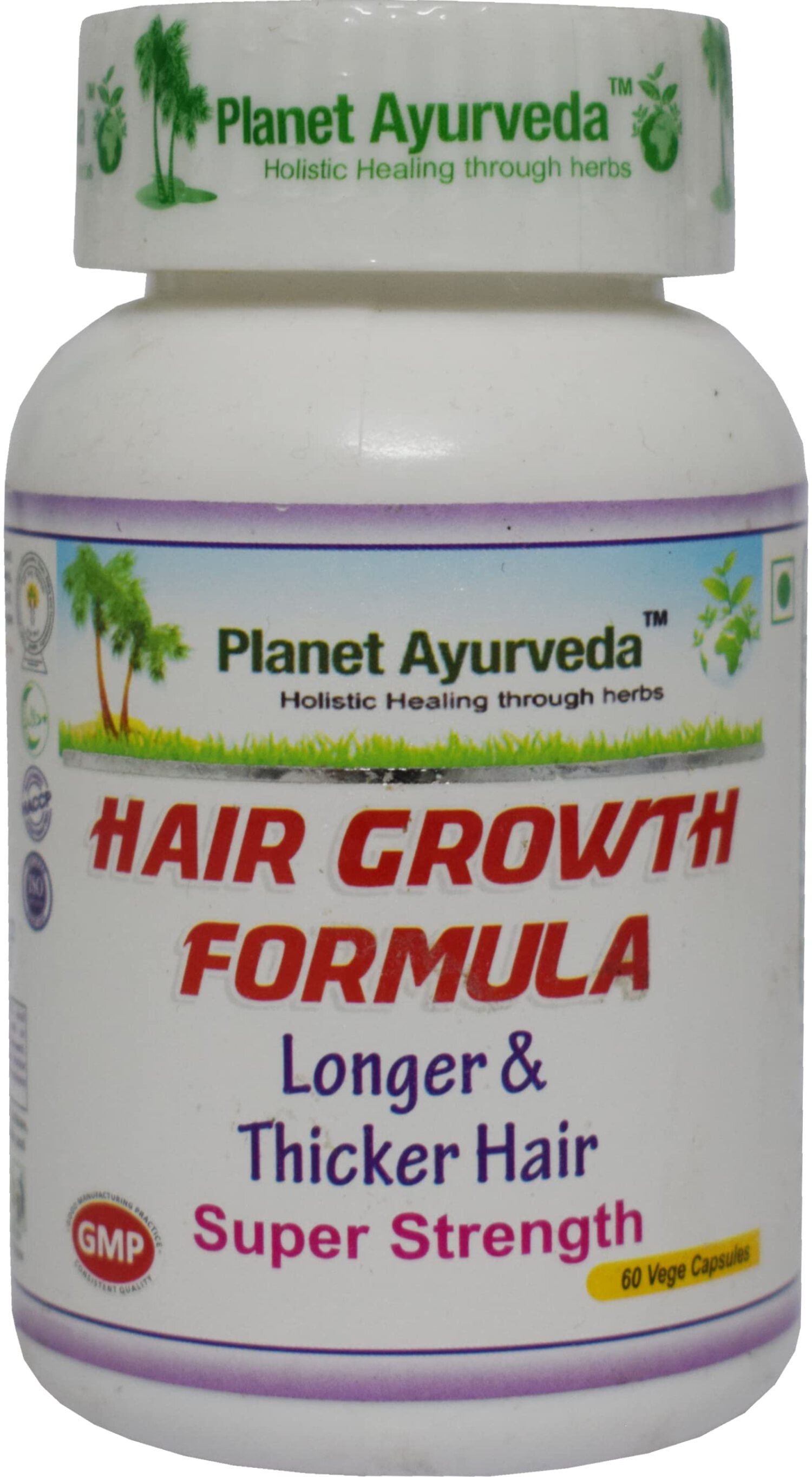 Planet Ayurveda Hair Growth formula for Longer  Thicker Hair- 60 Capsules