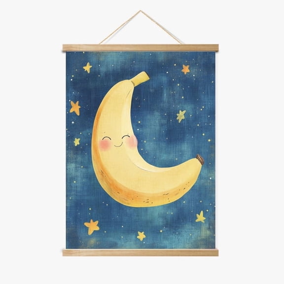 Planet Banana Magnetic Wood Frame Hanger by Dancing Littles Jungle