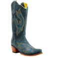 thumbnail image 1 of Planet Cowboy Women's Steel My Blues Psychedelic Suede Leather Western Boot Snip Blue 6 1/2 M  US, 1 of 7
