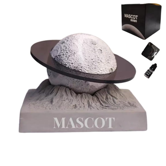Planet Creative Diffuser Collectible Figurine, Figurine Color-Changing Diffuser Stone Planet Interior Decoration, Indoor Car Ornaments Diffuser Handmade Stone Planet - Gray