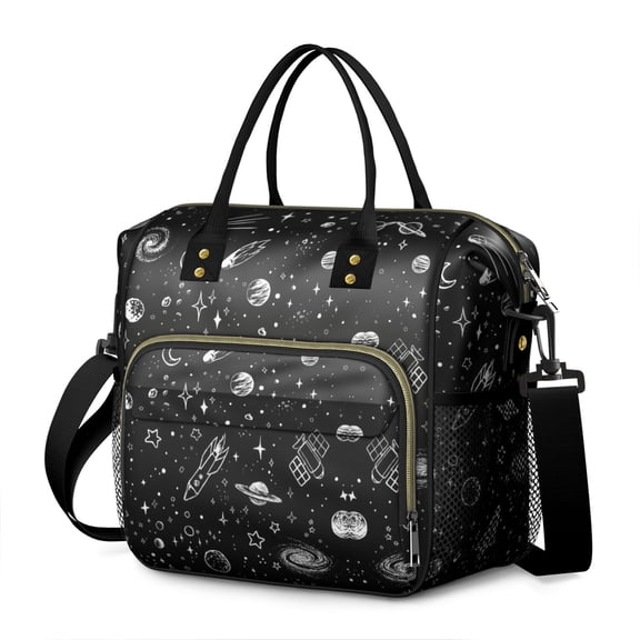 Planet Design Waterproof Picnic Tote - Insulated Leakproof Lunch Bag with Detachable Shoulder Strap