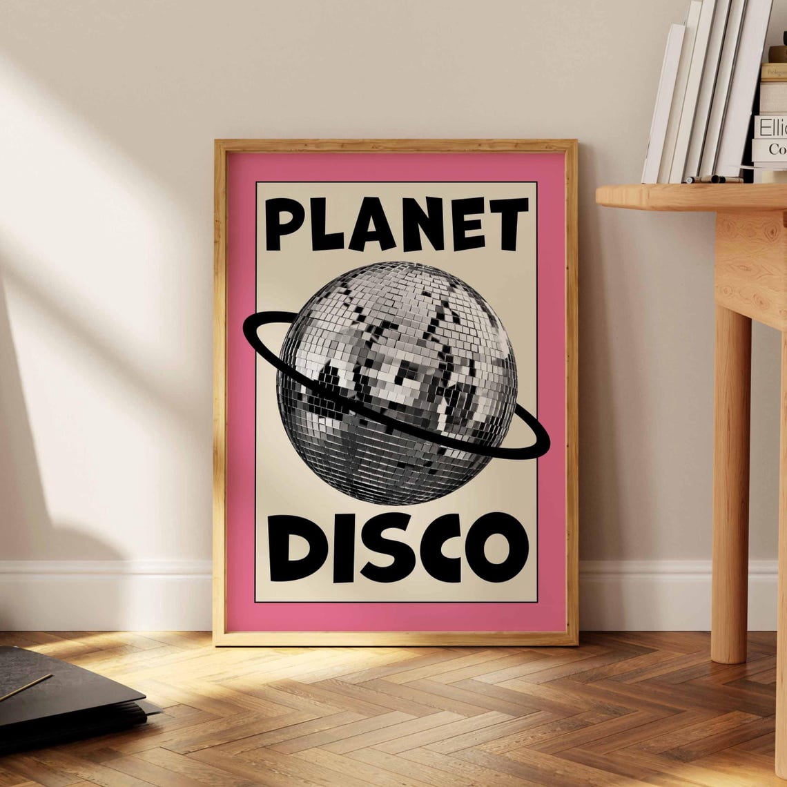 Planet Disco Silver Ball Wall Art Print, Maximalist, Science Inspired ...
