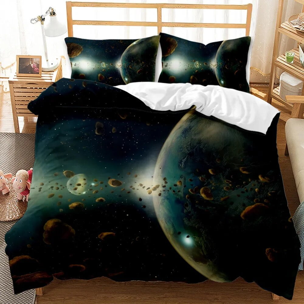 Duvet Cover Universe Twin Bedding Set Solar System Outer Space
