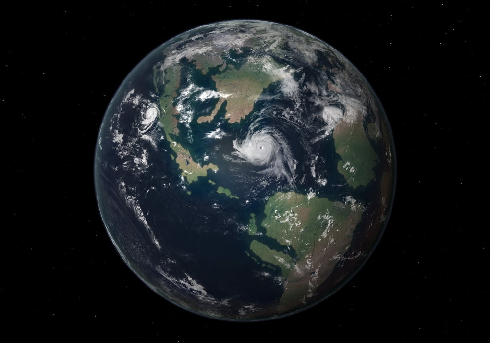 Planet Earth 90 million years ago during the Late Cretaceous Period Canvas Art - Walter MyersStocktrek Images (17 x 12)