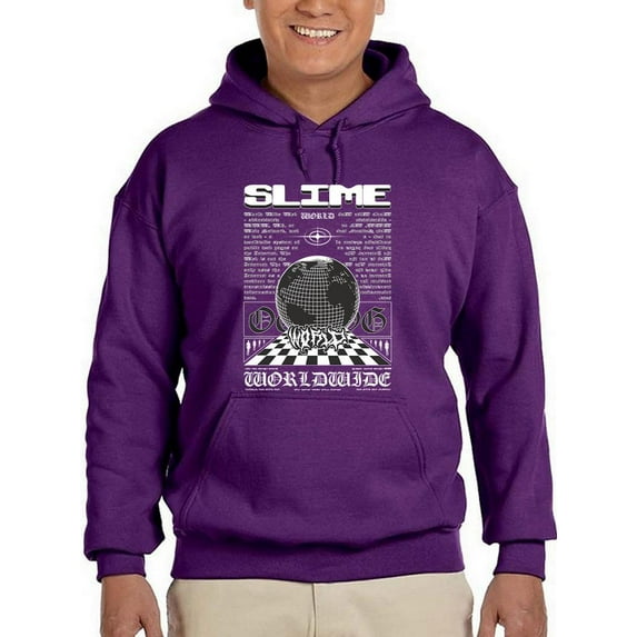 Planet Earth Illustration Hoodie Men -Image by Shutterstock, Male 4X-Large