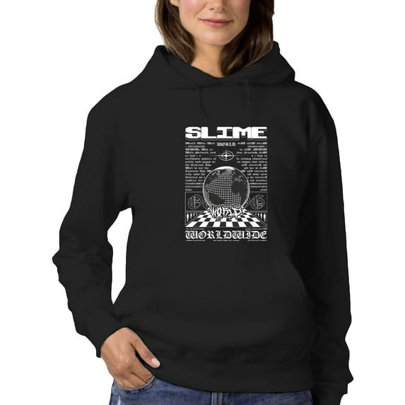 Planet Earth Illustration Hoodie Women -Image by Shutterstock, Female 5X-Large