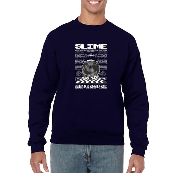 Planet Earth Illustration Sweatshirt Men -Image by Shutterstock, Male 3X-Large