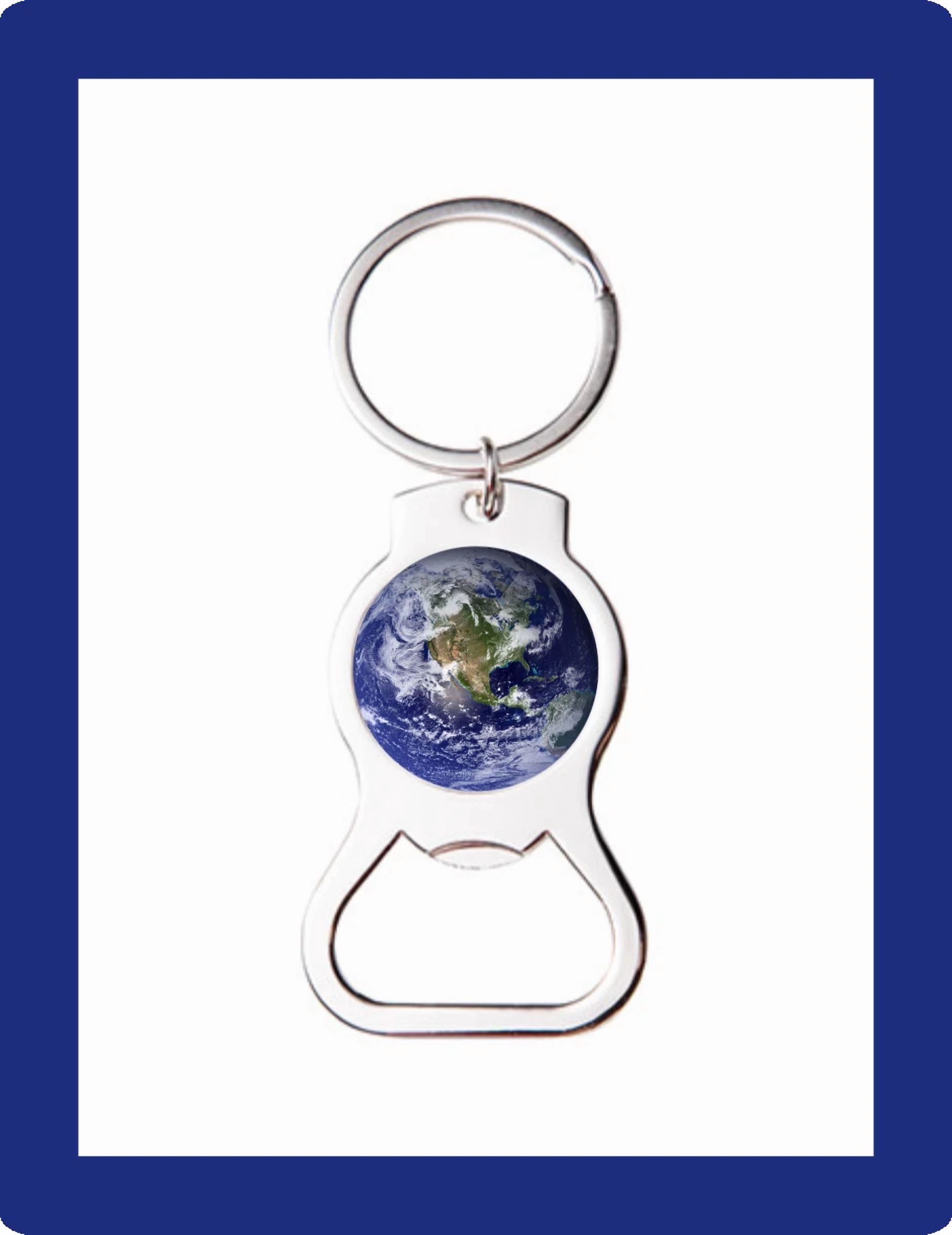 Planet Earth North America Cool Custom Bottle Opener Keychain Key Ring Gift
