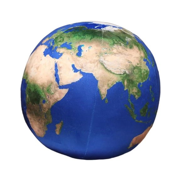 Planet Earth Plush Stuffed Toy Ornament Pillow for Kids Girls Birthday Gift Light blue 27cm