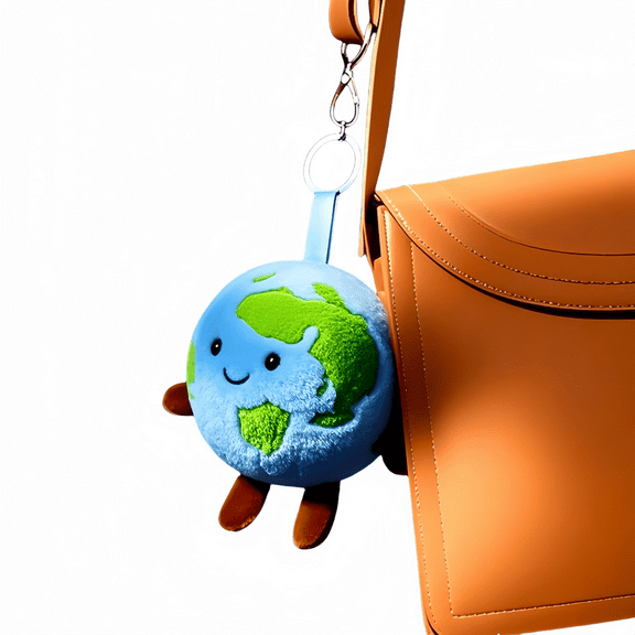 Planet Earth Plush Stuffed Toy Pendant- Educational Science & Space Learning-Soft & Cuddly-Ages 0+