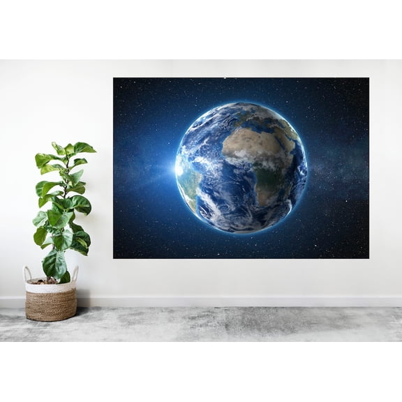 Planet Earth View From Space Poster Art Print, Unframed Paper Poster 8x10in