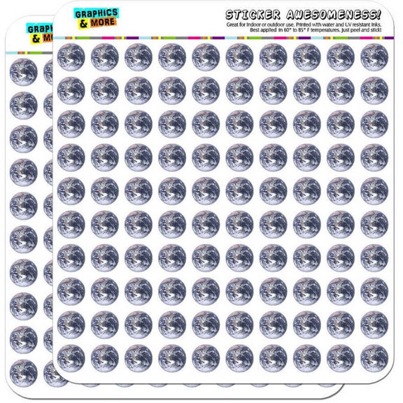 Planet Earth from Space 200 1/2" (0.5") Planner Calendar Scrapbooking Crafting Stickers