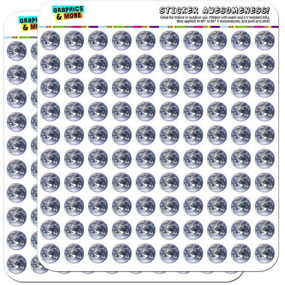 Planet Earth from Space 200 1/2" (0.5") Planner Calendar Scrapbooking Crafting Stickers