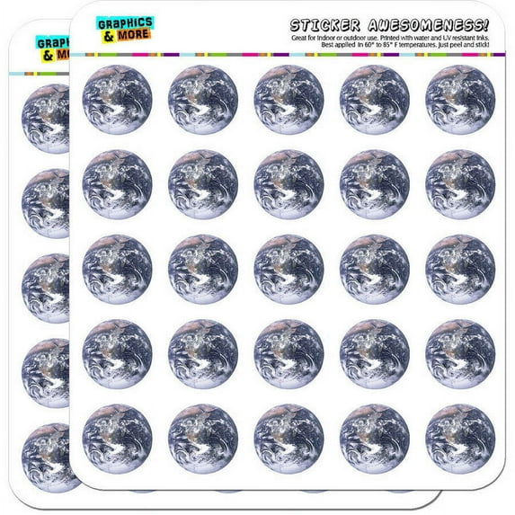Planet Earth from Space 50 1" Planner Calendar Scrapbooking Crafting Stickers