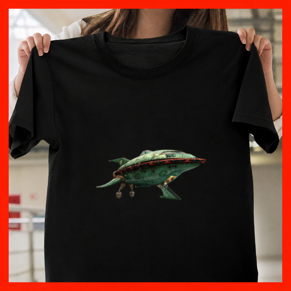 Planet Express And Leela One Eyed Captain Futuristic Sci Fi Ship Unisex T-Shirt, up to size 5XL