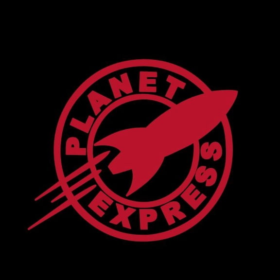 Planet Express Vinyl Decal Sticker UV & Waterproof Bumper Window Laptop Automotive Water Bottle Gift accessories D66 RED 4.5"