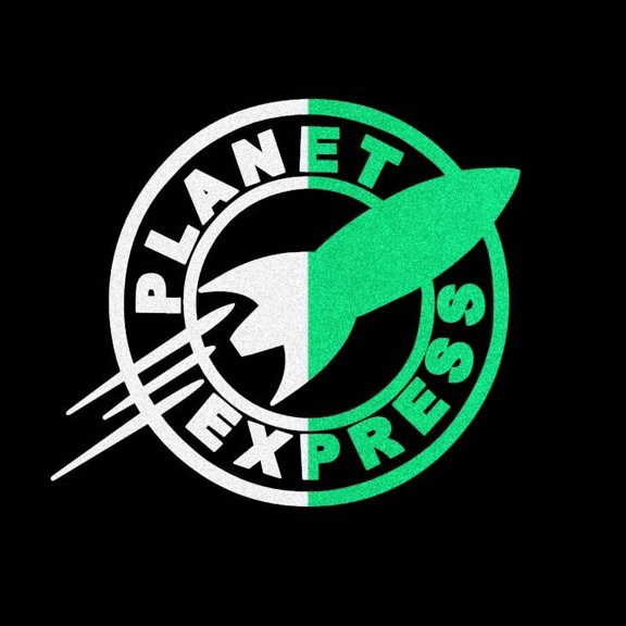 Planet Express Vinyl Decal Sticker UV & Waterproof Bumper Window Laptop Automotive Water Bottle Gift accessories D66 WHITE GLOW 4.5"
