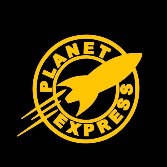 Planet Express Vinyl Decal Sticker UV & Waterproof Bumper Window Laptop Automotive Water Bottle Gift accessories D66 YELLOW 4.5"