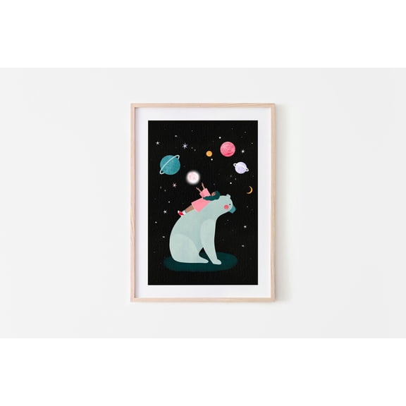 Planet Gazing Celestial Star Constellations Astronomy Night Sky, Unframed Paper Poster 8x10in