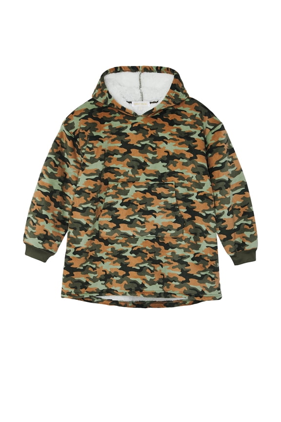 Boys Printed Cozy Sleep Hoodie, One Size