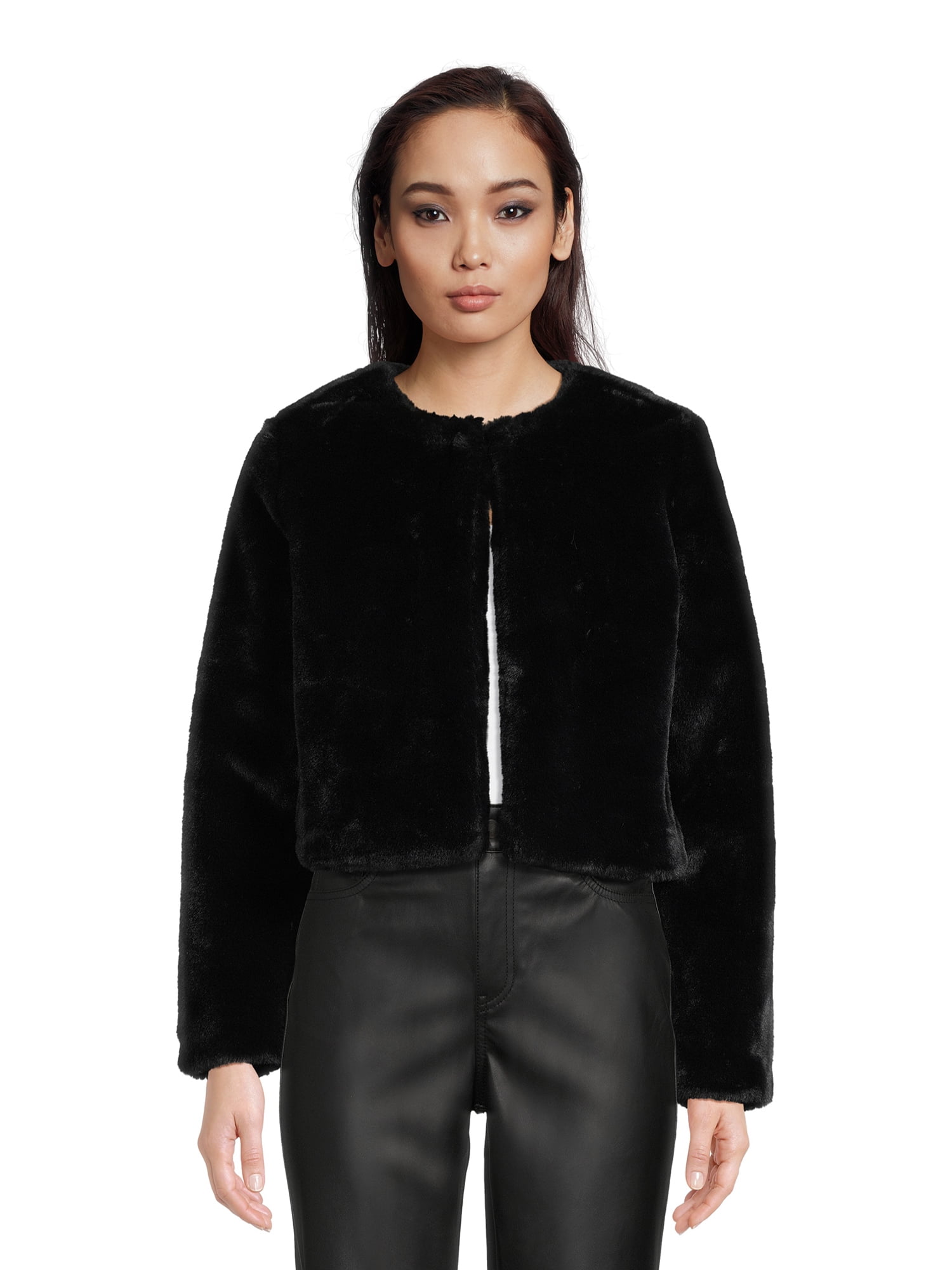 Ivory Cropped Faux Fur Jacket | Womens | X-Large (Available in XS, S, M, L) | 100% Polyester | Lulus