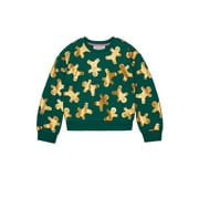 PLANET GOLD Girl's Holiday Candy Cane Sweatshirt, Sizes 4-18