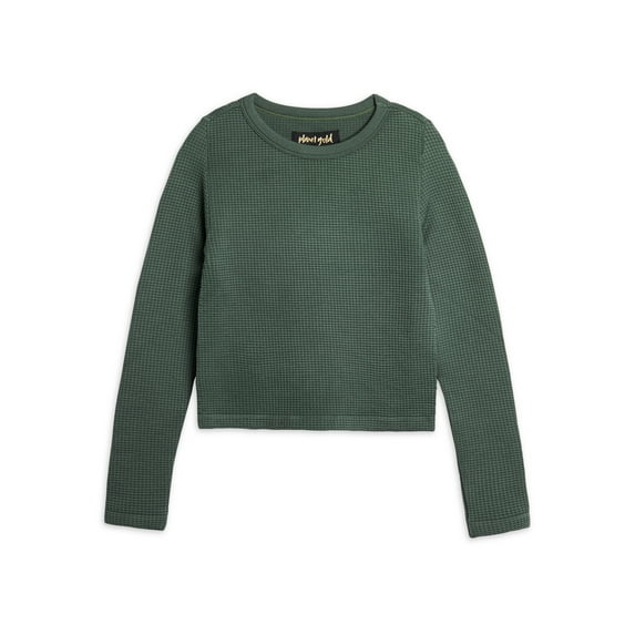 Planet Gold Girl's Waffle Knit Top, Sizes 4/5-18
