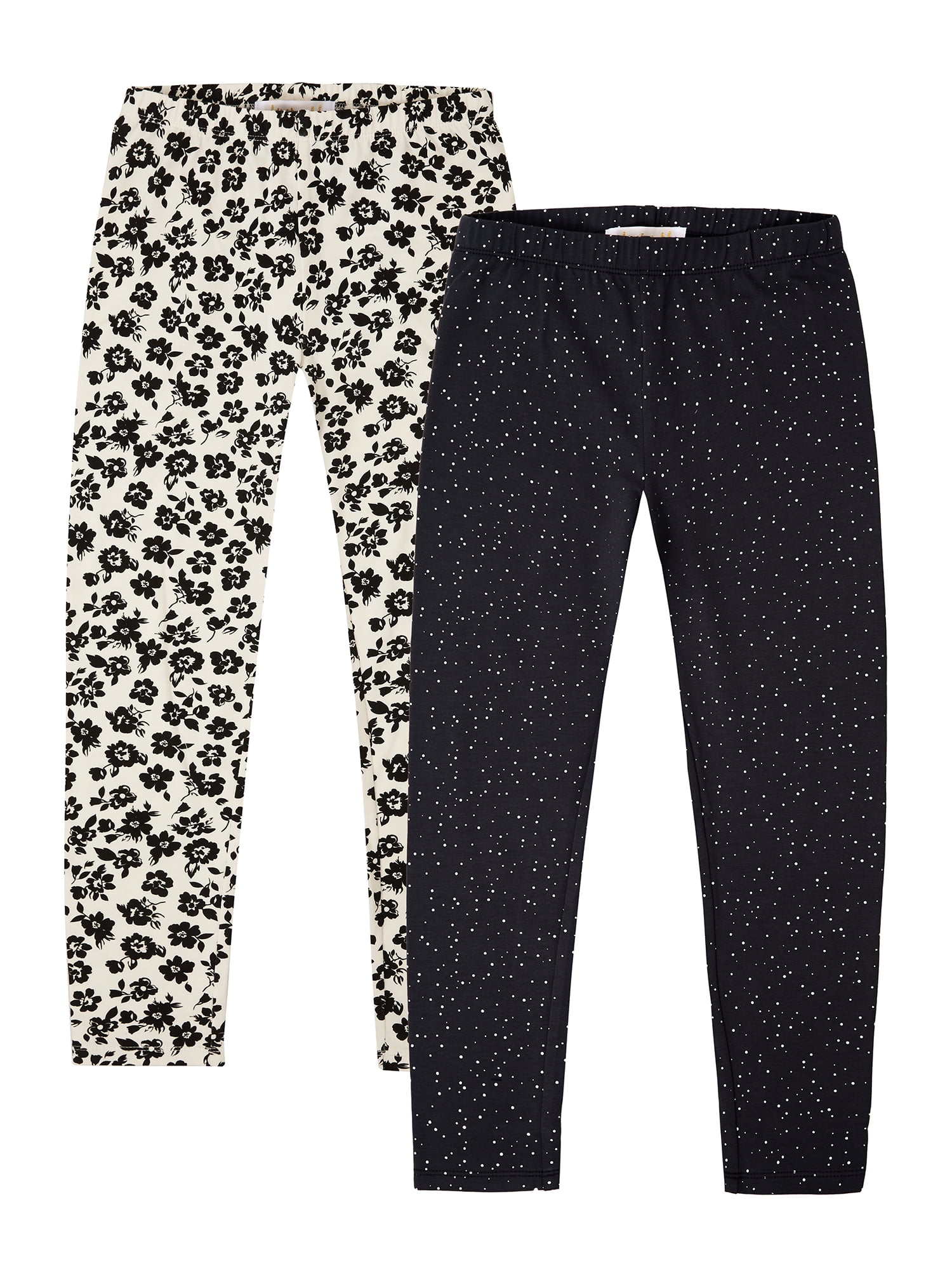 Planet Gold Girls Foil Leggings, 2-Pack, Sizes 4-16
