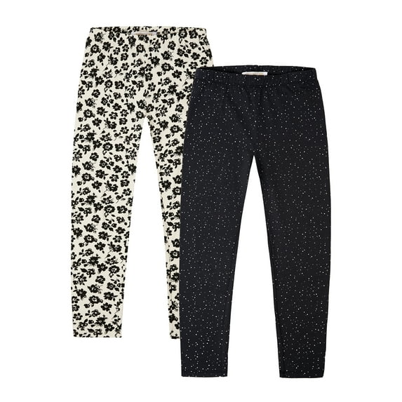 Planet Gold Girls Foil Leggings, 2-Pack, Sizes 4-16