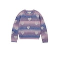 thumbnail image 1 of Planet Gold Girls Bow Print Ombre Sweater, Sizes 4-18, 1 of 6