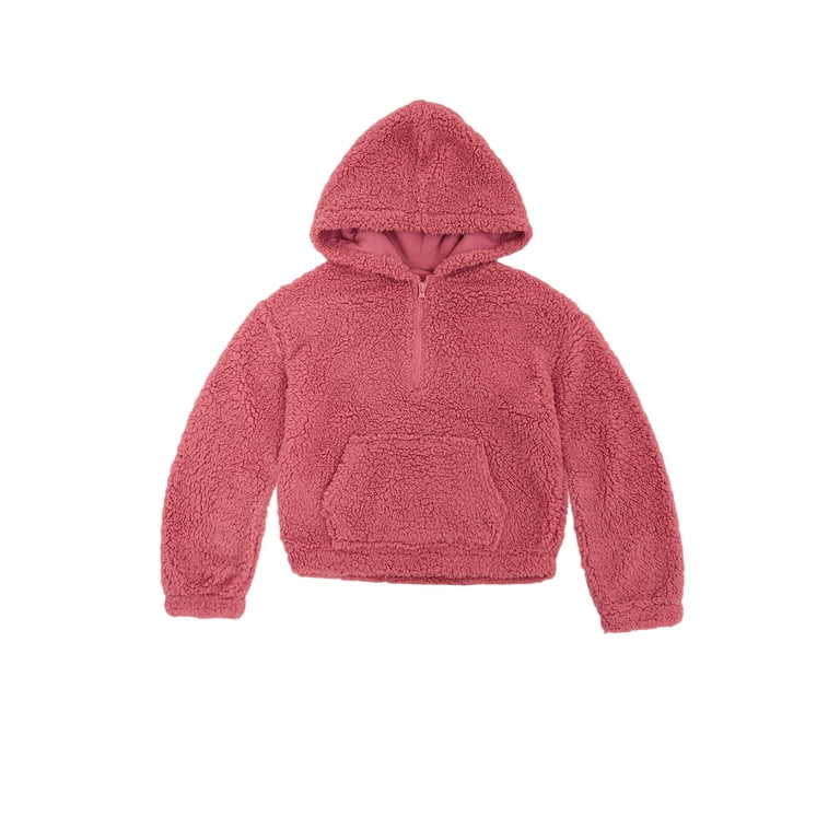 Planet Gold Girls High Pile Fleece Hoodie Sizes 4 16 Girl s Size 4 5 Pink