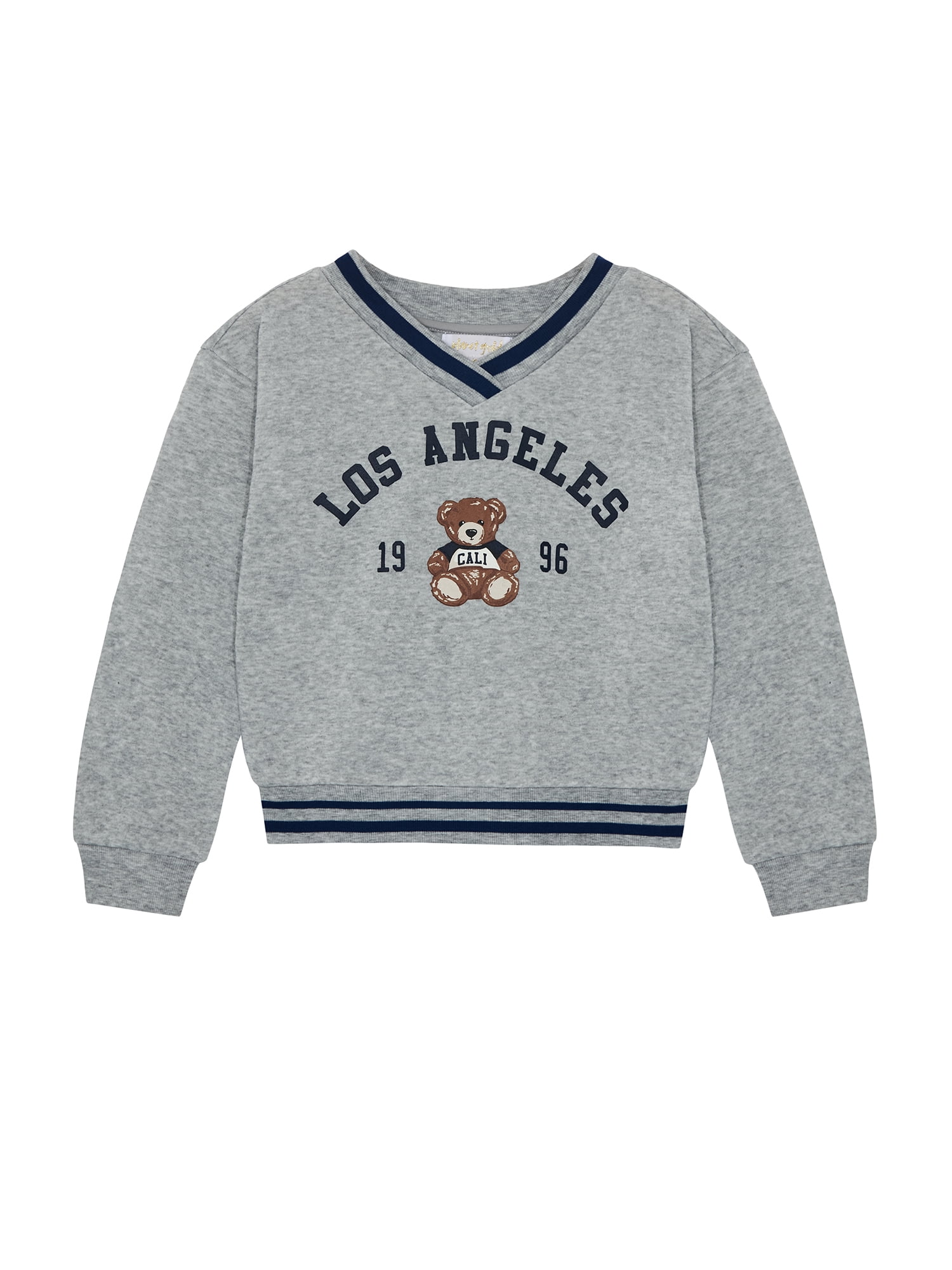 Planet Gold Girls Los Angeles V-Neck Sweatshirt, Sizes 4-18