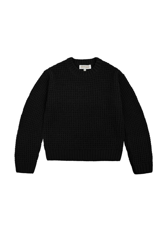 Girls Waffle Sweater, Sizes 4-16